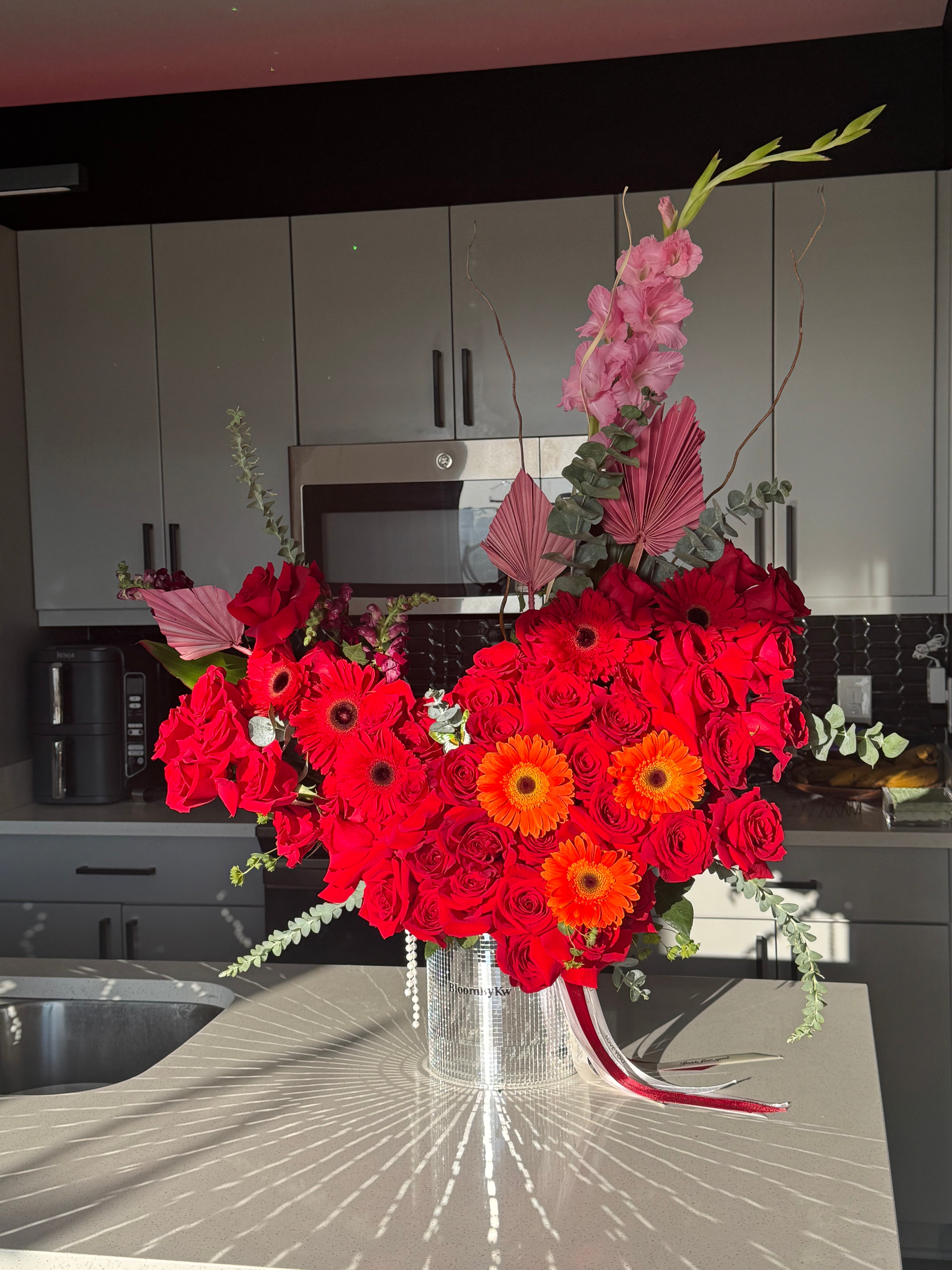 Luxury Red Rose & Gerbera Centerpiece