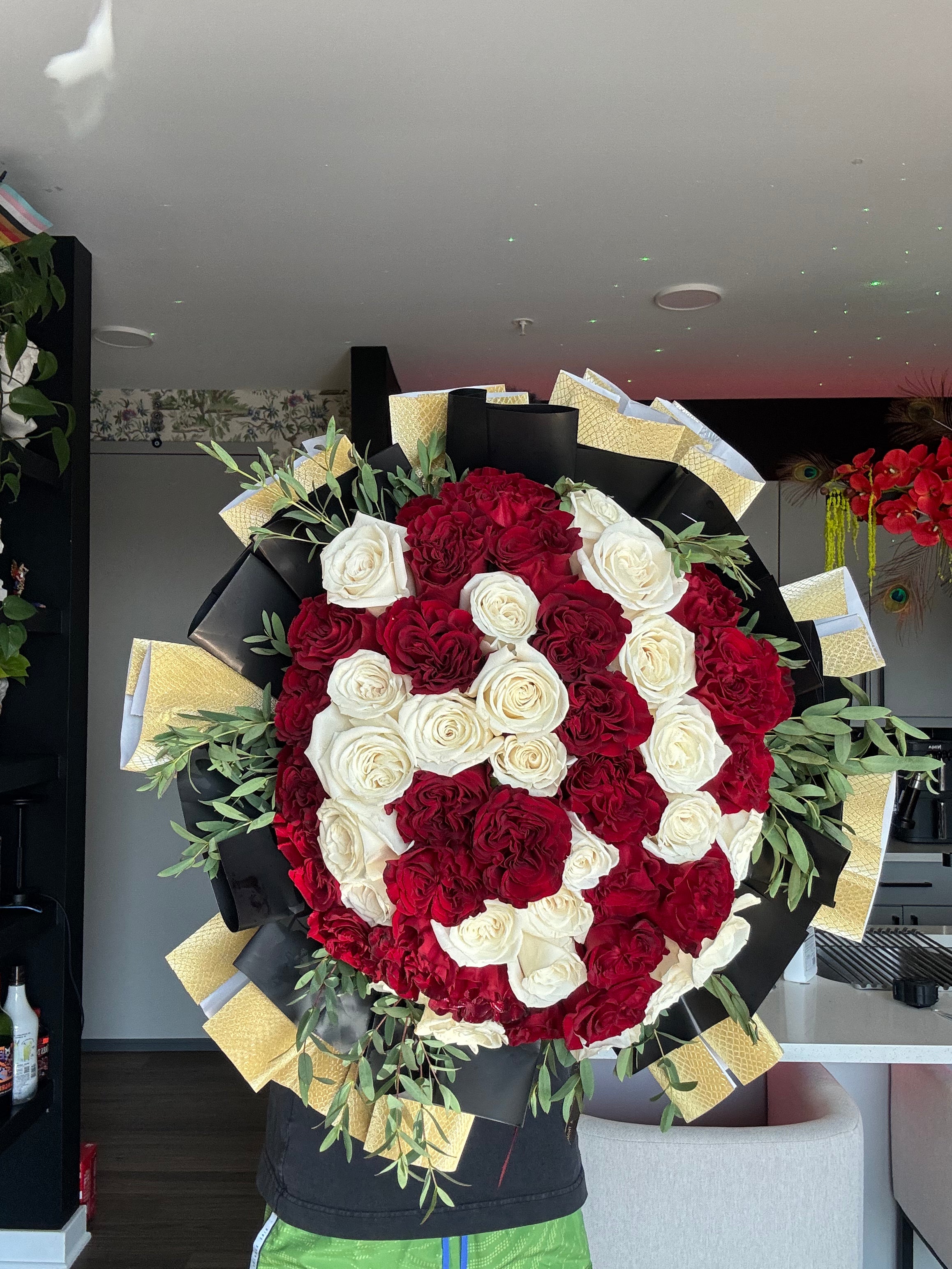 Red & White Bloom Bouquet
