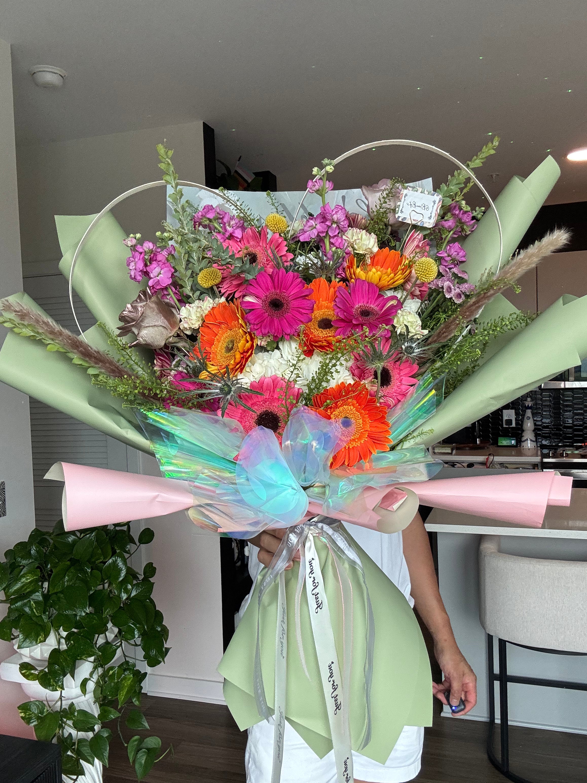 Colorful Heart Bloom Bouquet