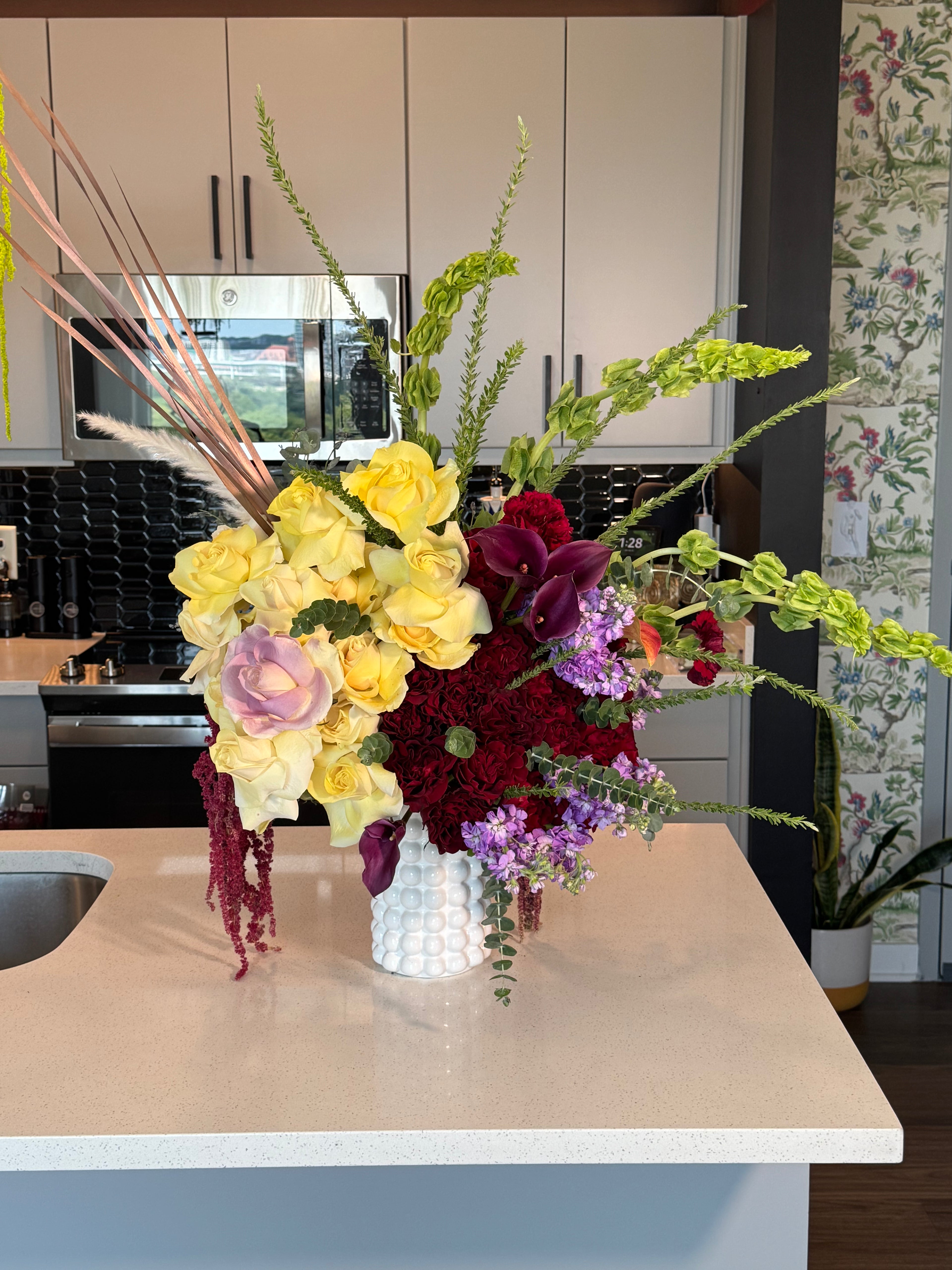 Calla Lily & Rose Harmony Centerpiece