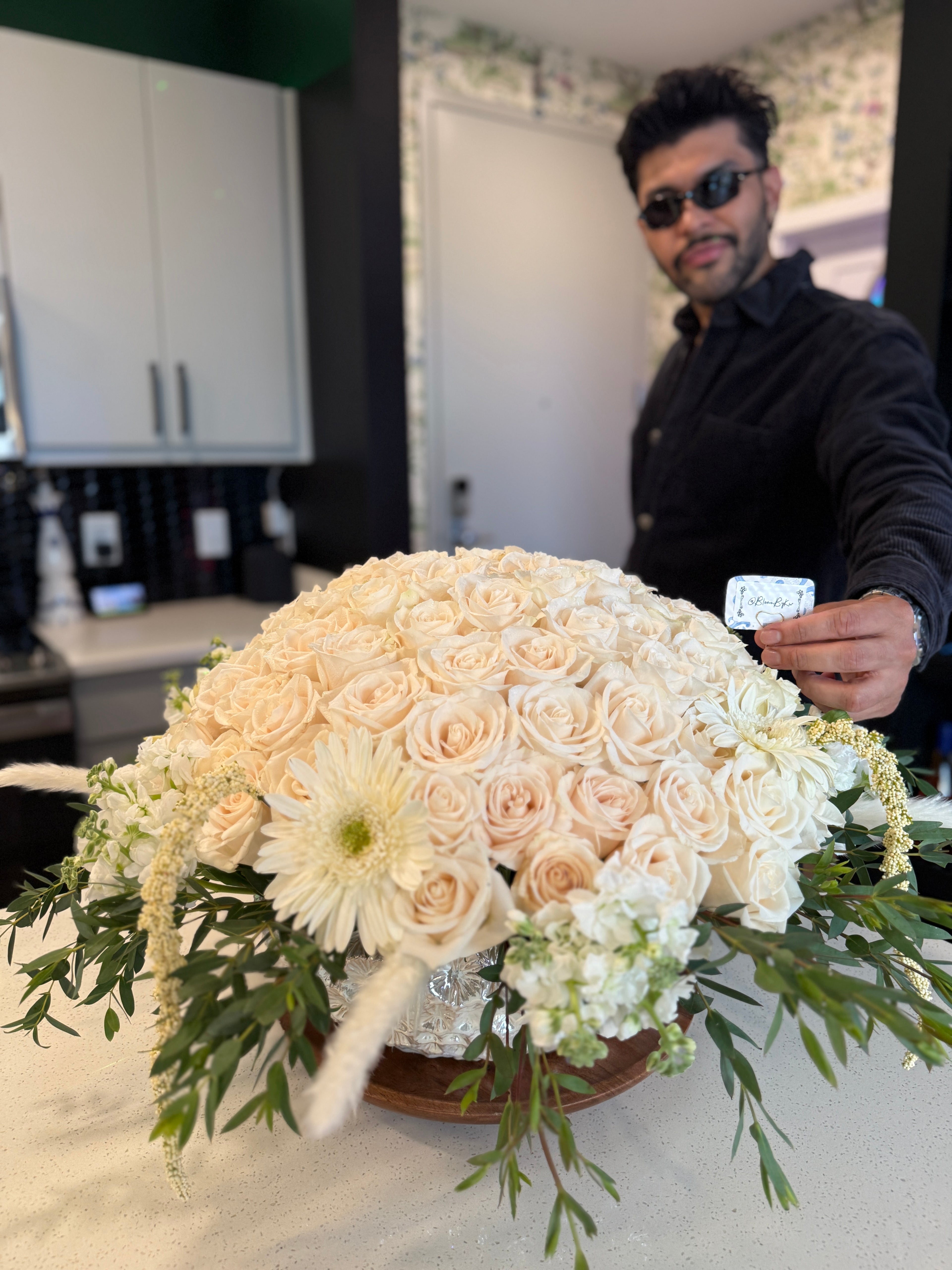 Majestic White Rose Bowl