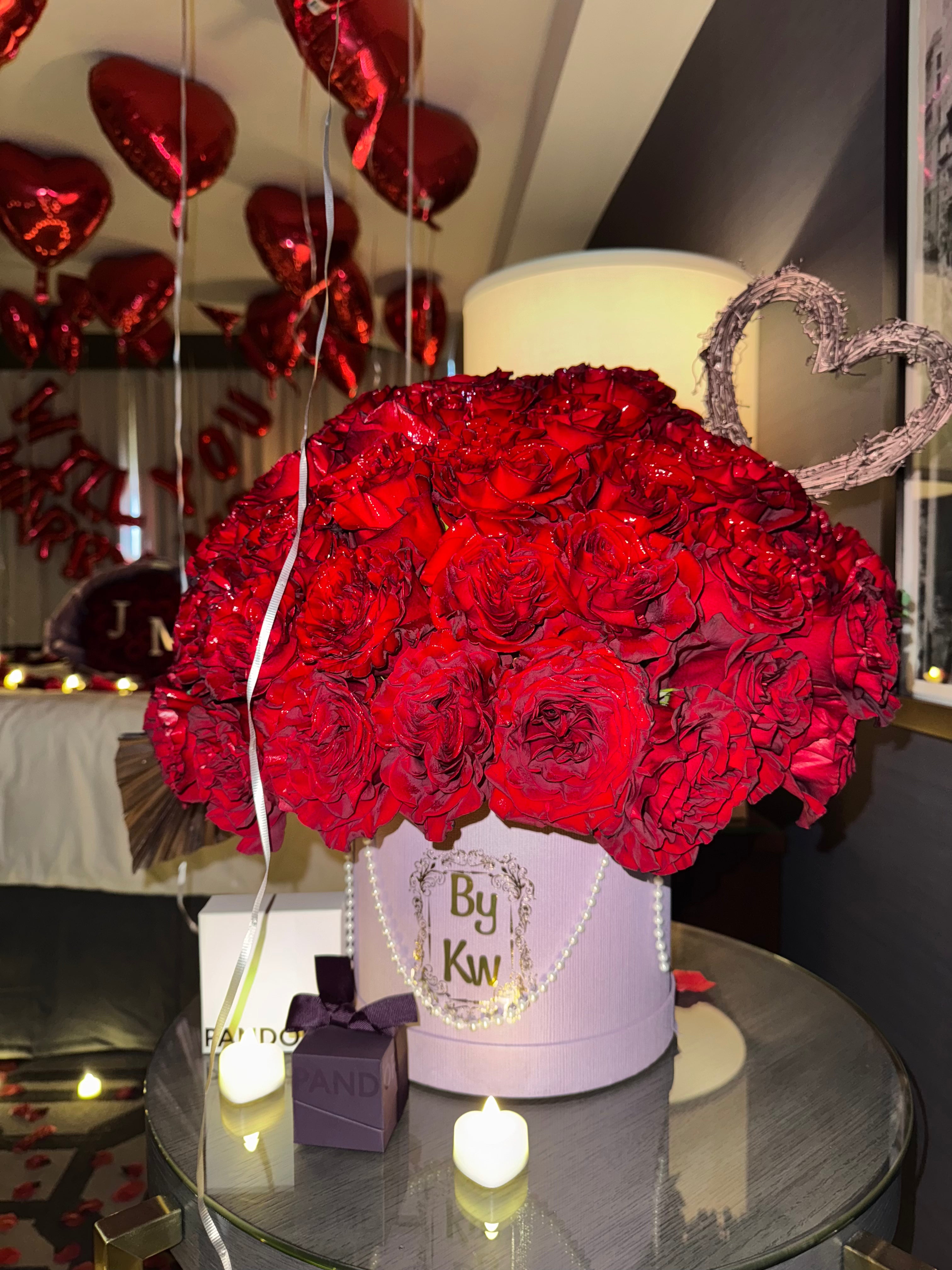 Rose Luxe Hatbox Arrangement