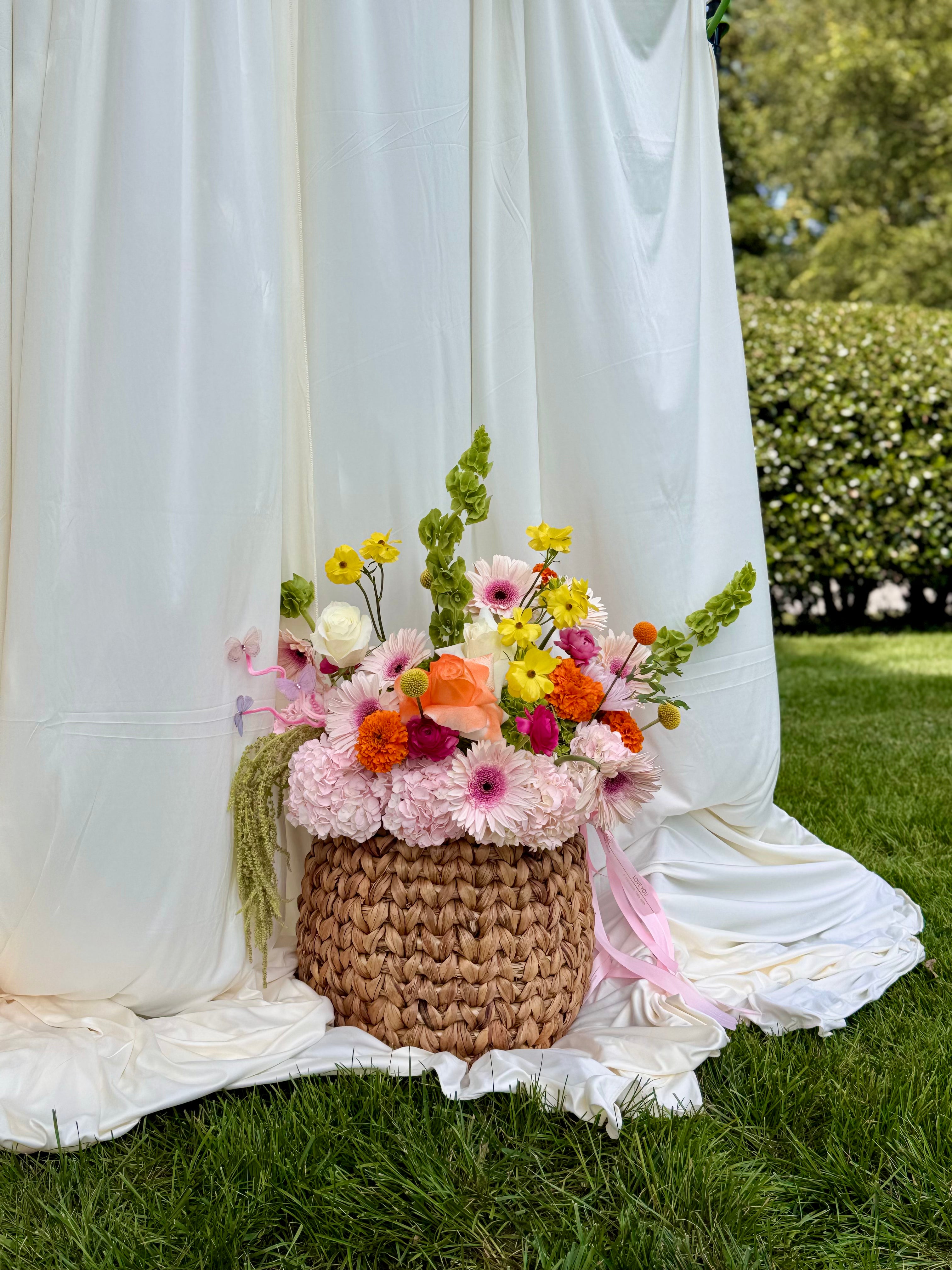Garden Glow Basket Arrangement